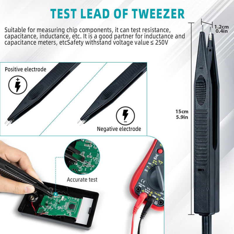 [Australia - AusPower] - Multimeter Test Leads Set with Alligator Clips, Tweezer Lead, Temperature Probe, CAT III 1000V/20A for FLUKE/AstroAI/KAIWEETS/INNOVA Multimeter 