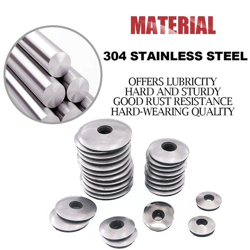 [Australia - AusPower] - Hilitchi 270-Pcs #6#8#10#12 Stainless Steel Neoprene EPDM Bonded Sealing Gasket Washers Assortment Kit 