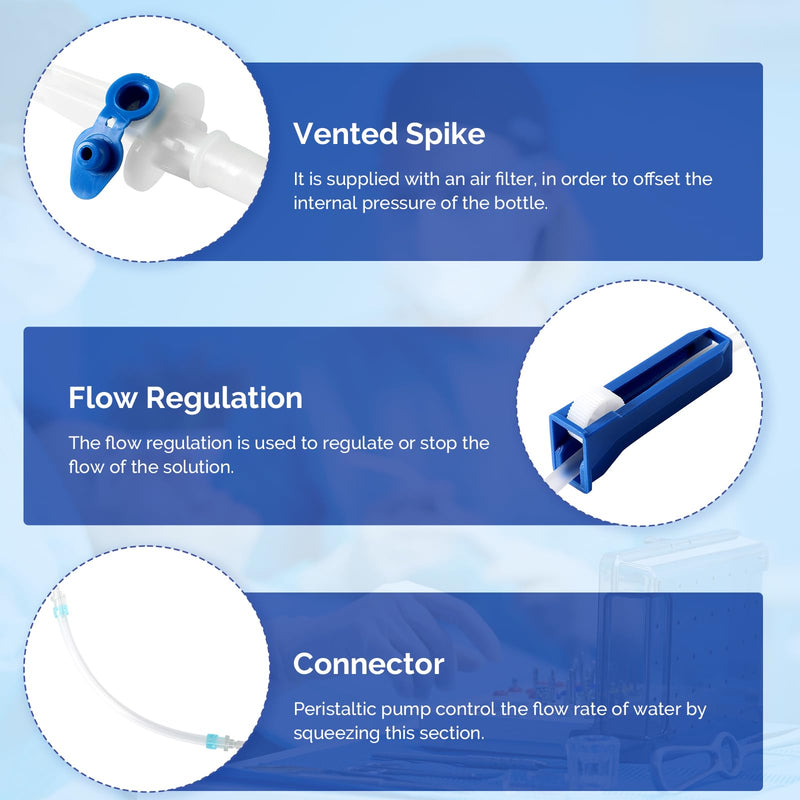 [Australia - AusPower] - JMU 10PCS Dental Implant Irrigation Tubing, Universal Type Tubing, EO Gas Sterilized, Individually Packed 10 