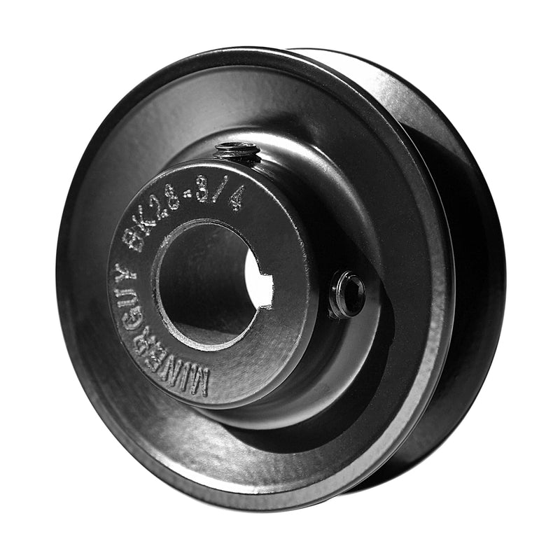 [Australia - AusPower] - BK28-3/4 V Belt Sheave, Cast Iron 2.9" Outer Diameter, Single Groove Pulley V Style B Belt 5L for 3/4 Inch Keyed Shaft 3/4"Bore, 2.9"OD 1 Groove 