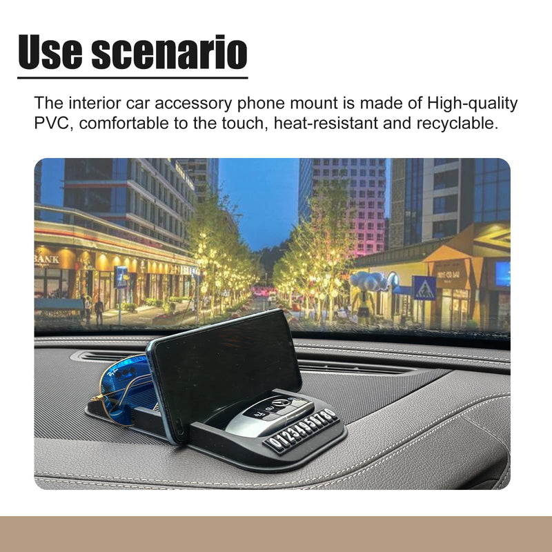 [Australia - AusPower] - Anti-Slip Gel Pad Car Dashboard Stand for Navigation Cell Phone, Black 