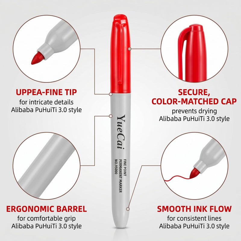 Set of 12 Tattoo Skin Marker Pens Set, Surgical Skin Marker for Tattoo Preliminary Drawings, Temporary Skin Drawing Pens with Fine Tip for Precise Contours and Makeup Designs