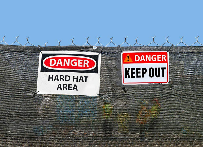 2-Pack Danger Keep Out Safety Sign, 14x10 Inch UV-Printed Aluminum, Sturdy and Weatherproof Warning for Construction, Hazard Areas & Restricted Zones