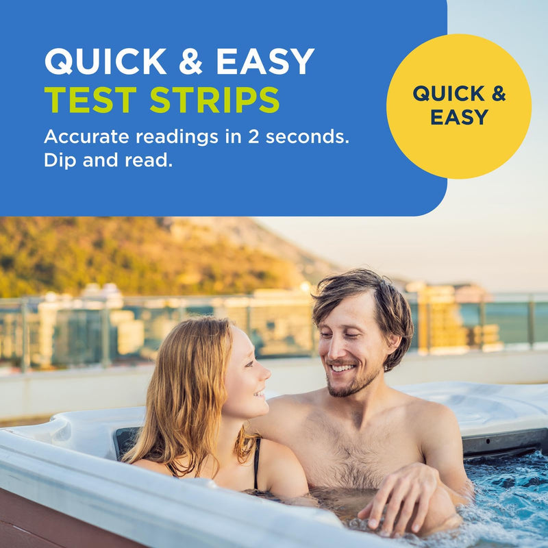 [Australia - AusPower] - FROG @Ease Test Strips for Hot Tubs and Swim Spas - Test Strip with Out Indicator for FROG @Ease SmartChlor Cartridges, pH, Total Alkalinity and Total Hardness - 60 Test Strips 