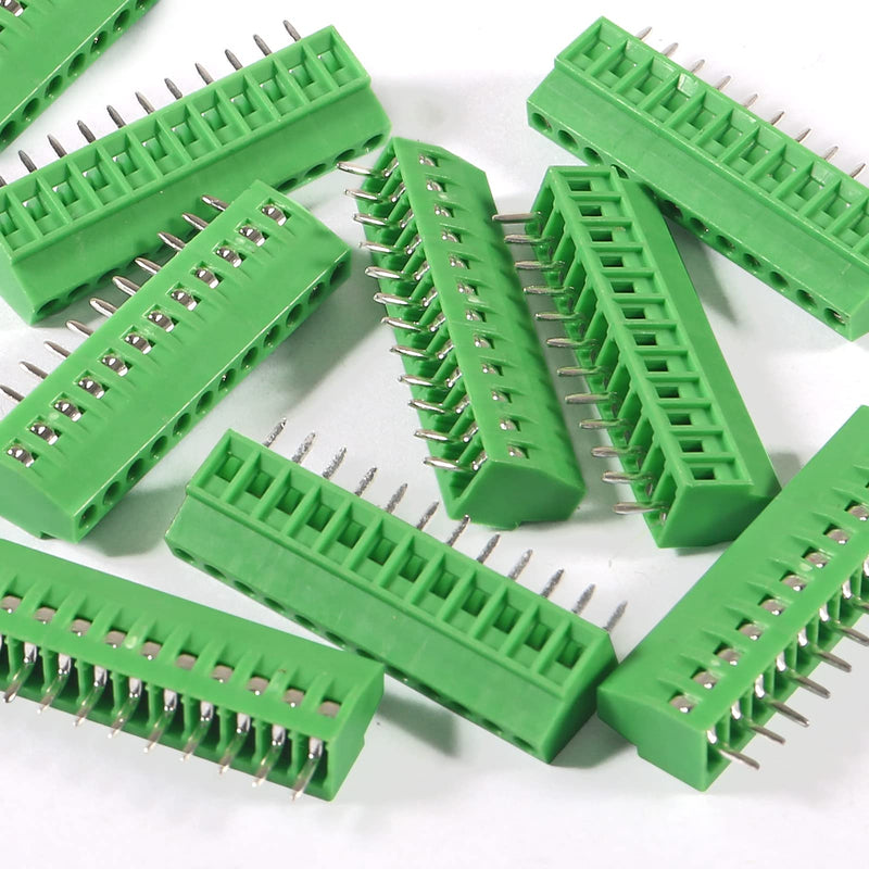 [Australia - AusPower] - DIANN 10pcs PCB Connectors 12 Pin 2.54mm 0.1" Pitch Screw Terminal Block Connector 150V 6A PCB Terminal Block Connector for 26-18AWG Cable 12Pin-10pcs 