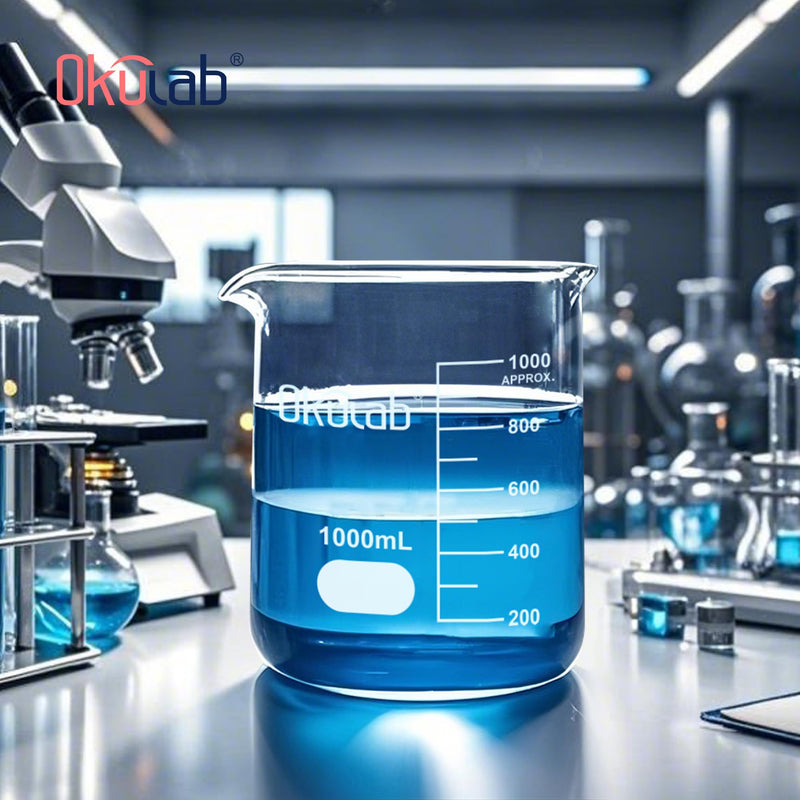 6 Pcs 300mL Glass Beaker Set, Low Form Beakers, Graduated Glass Beakers for Lab, Classroom, Craft, Kitchen,BKLG300A6-X 6 Pcs of 300ml