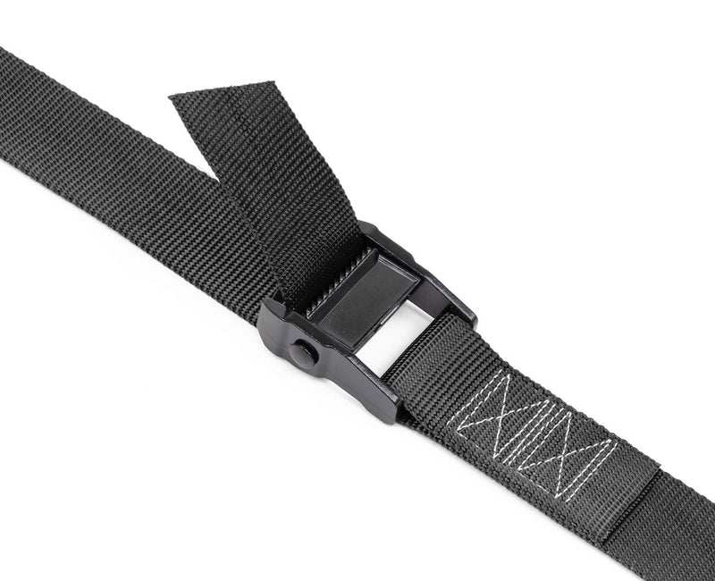 [Australia - AusPower] - PowerTye 1.5in x 4ft Special Edition Heavy-Duty Lashing Strap with Heavy-Duty Buckle - Made in USA - 300 lb. Working Load Limit - Black - 2-Pack Black + SE Black Buckle 