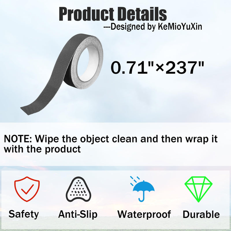 0.71inch*20ft Non-Slip Tape for Bathtubs and Showers Grab Bars, Stainless Steel Bars Slip Resistant Tape for Bathroom, Rail Handrail Covers for Seniors, Handicap, Elderly