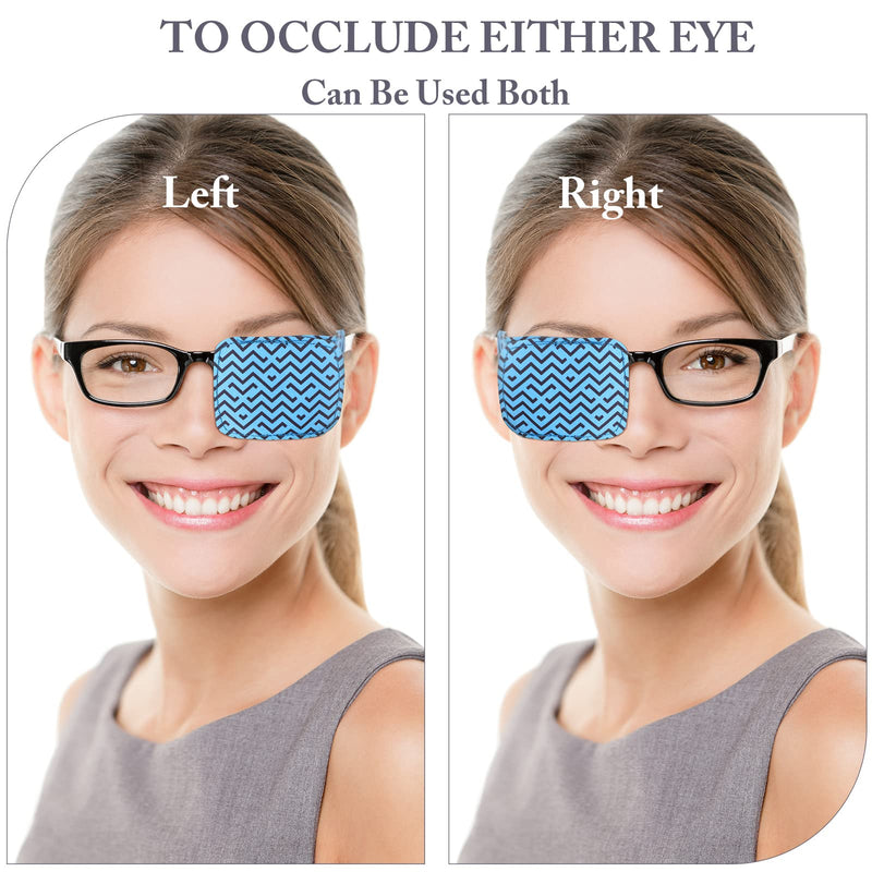 [Australia - AusPower] - Sosation 10 Pcs Eye Patches for Adult Left Right Eye, Eyepatch for Glasses, Mixed Styles Assorted Style 
