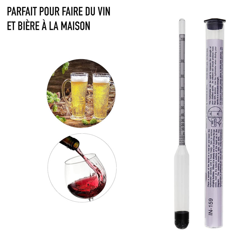 [Australia - AusPower] - Alcohol Meter Spirit Meter 0-100% Measures Alcohol in Distilled Spirit 23cm 