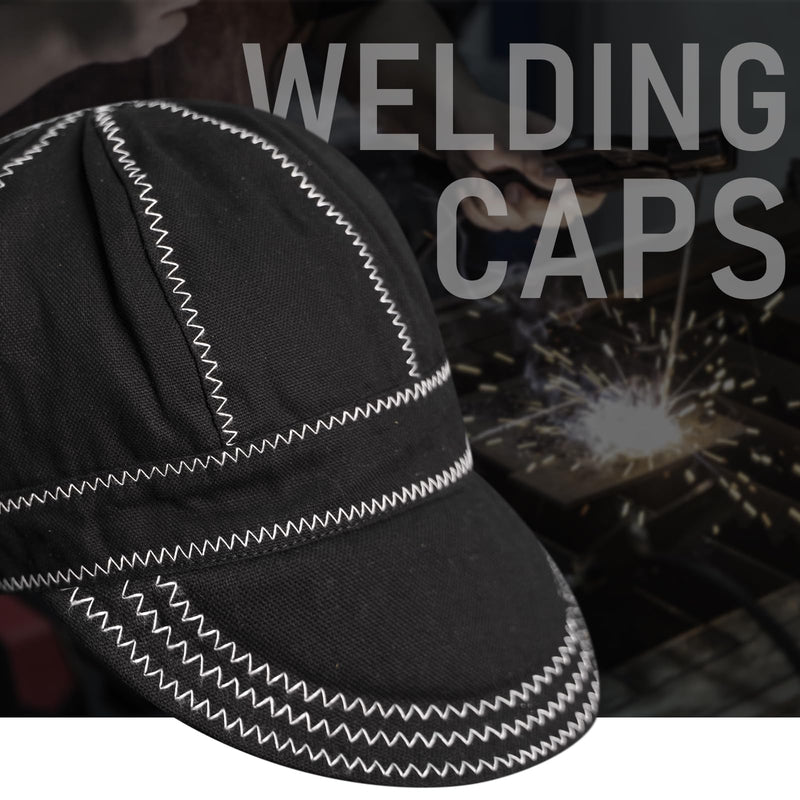 [Australia - AusPower] - YESWELDER Reversible Welding Cap, Durable, Protective Welders Cap 7 3/8 Black 