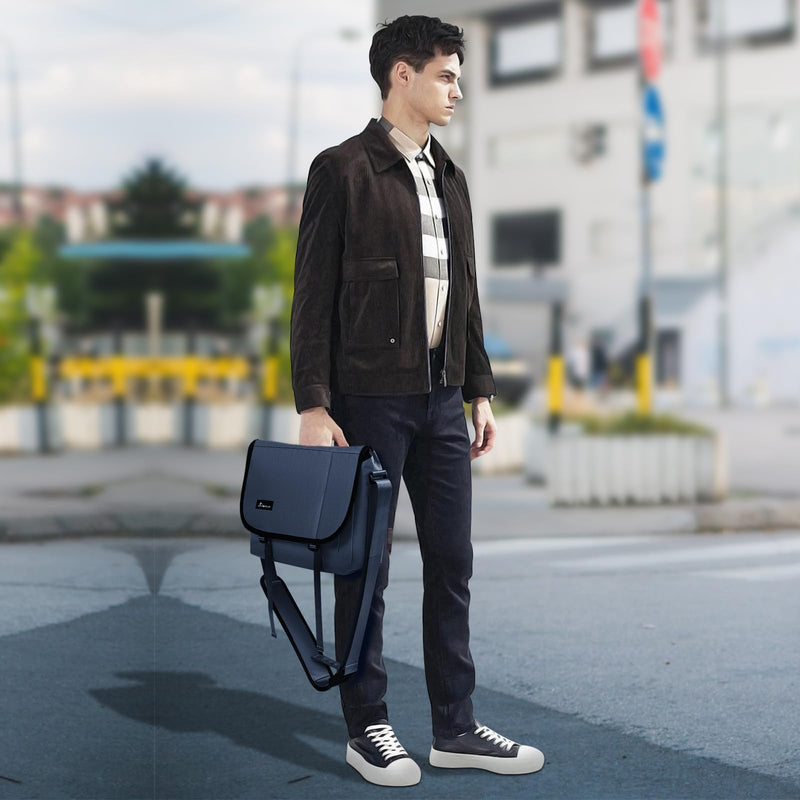 [Australia - AusPower] - SIMTOP Messenger Bag Crossbody Shoulder Bag for Commuters and Travelers Water Resistant Scratch and Wear Cordura YKK Zipper Blue 