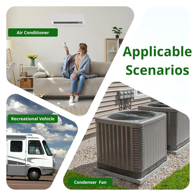 Buck 35+5uF 35/5 MFD ±6% CBB65B Dual Run Round Start Capacitor - Ideal for HVAC Systems, Air Conditioner Unit Fan Motor Start, Heat Pump, & Condenser Straight Cool Applications 370/440VAC 50/60Hz 35+5 µF 1.0