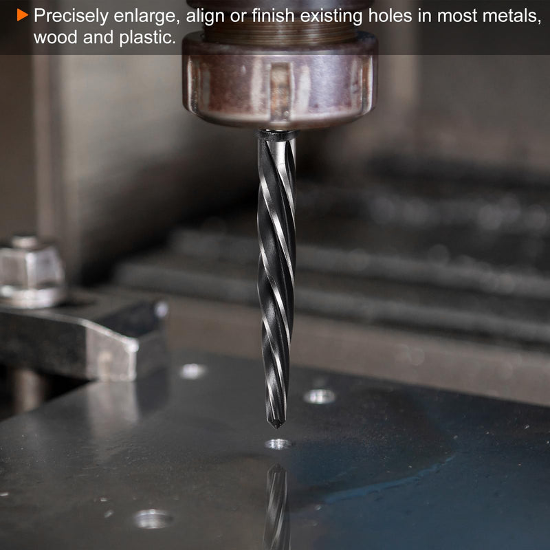 [Australia - AusPower] - QUARKZMAN Conical Reamer 19 mm, M2 HSS Spiral Groove Bridge Reamer with 1/2 Inch Shank for Reaming Metal Alloys, Aluminium, Wood and Plastic Holes 3/4" x 1/2" 