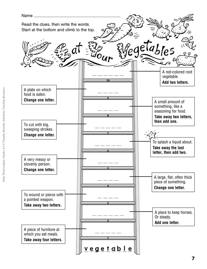 [Australia - AusPower] - Daily Word Ladders: Grades 4-6: 100 Reproducible Word Study Lessons That Help Kids Boost Reading, Vocabulary, Spelling & Phonics Skills--Independently! 