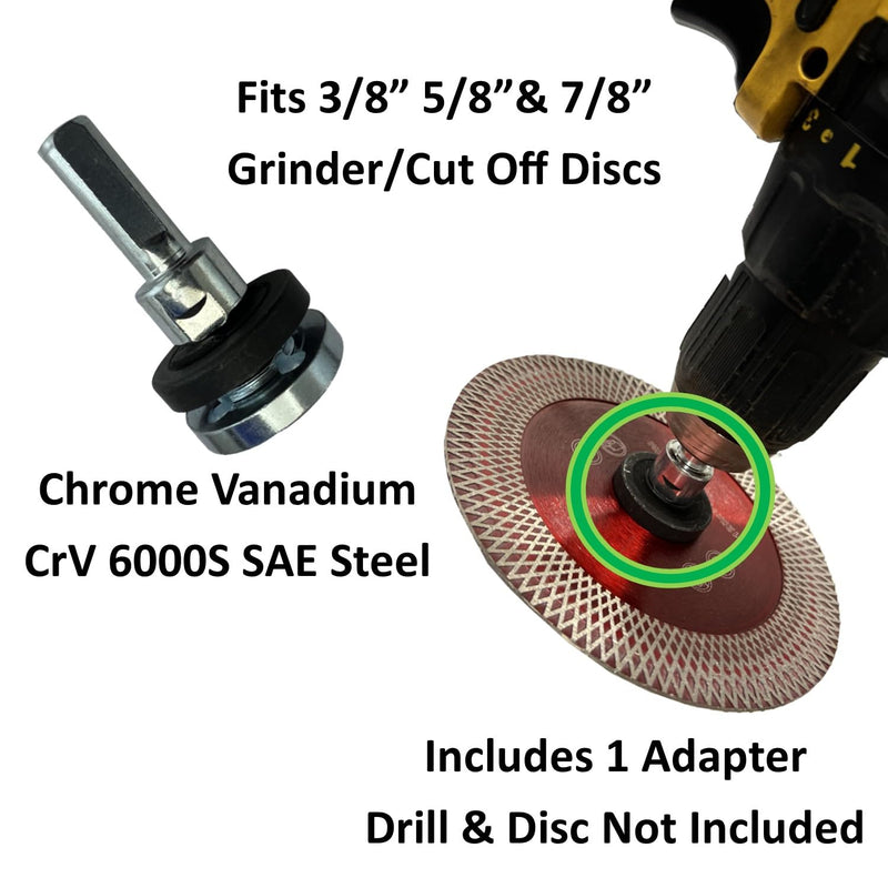[Australia - AusPower] - Keyfit Tools U.S.A. Drill Adapter for 3/8" 5/8" & 7/8" Arbor Grinding Discs & Abrasive Cut Off Wheels Precisely Converts Your Angle Grinder Discs to Drill Power Fits Standard Size Holes 