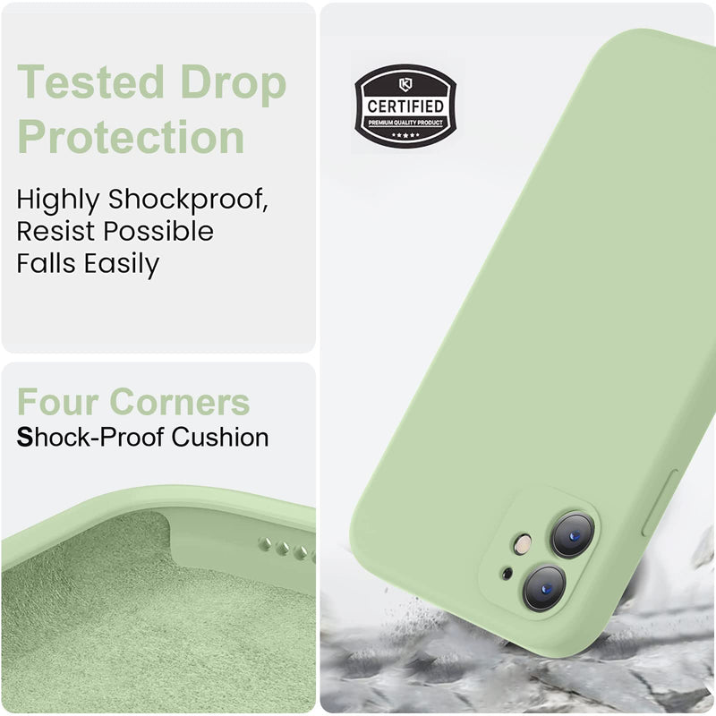[Australia - AusPower] - Vooii Compatible with iPhone 11 Case, Upgraded Liquid Silicone with [Square Edges] [Camera Protection] [Soft Anti-Scratch Microfiber Lining] Phone Case for iPhone 11 6.1 inch - Matcha 