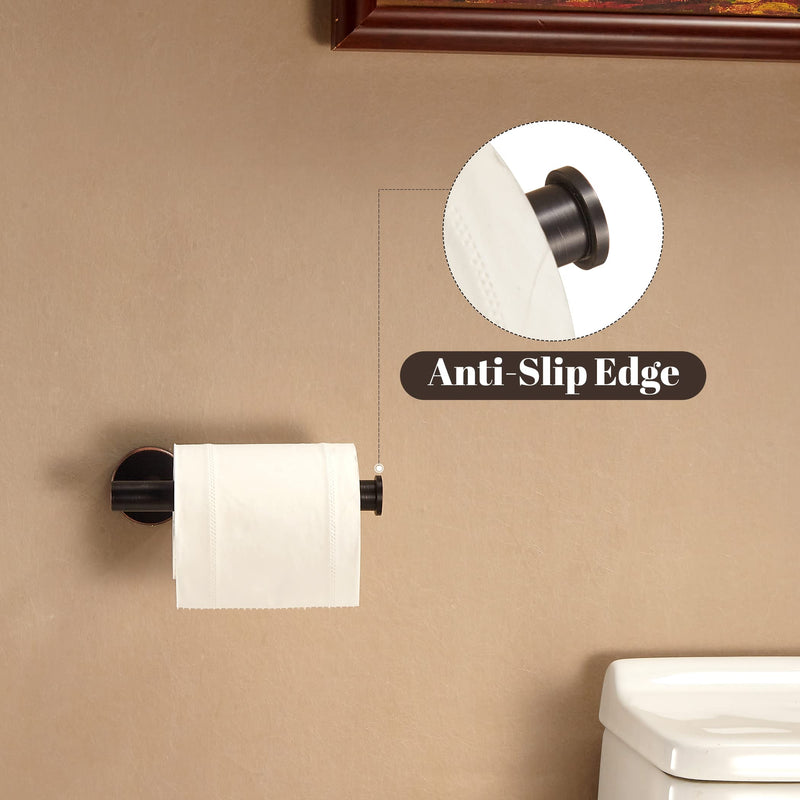 Bronze Toilet Paper Holder Hand Towel Holder, Bath Towel Ring Toilet Paper Roll Holder Oil Rubbed Set, Rustic Toilet Tissue Holder Towel Hanger Bathroom Hardware Farmhouse Wall Mounted 2 Pieces Trapezoid
