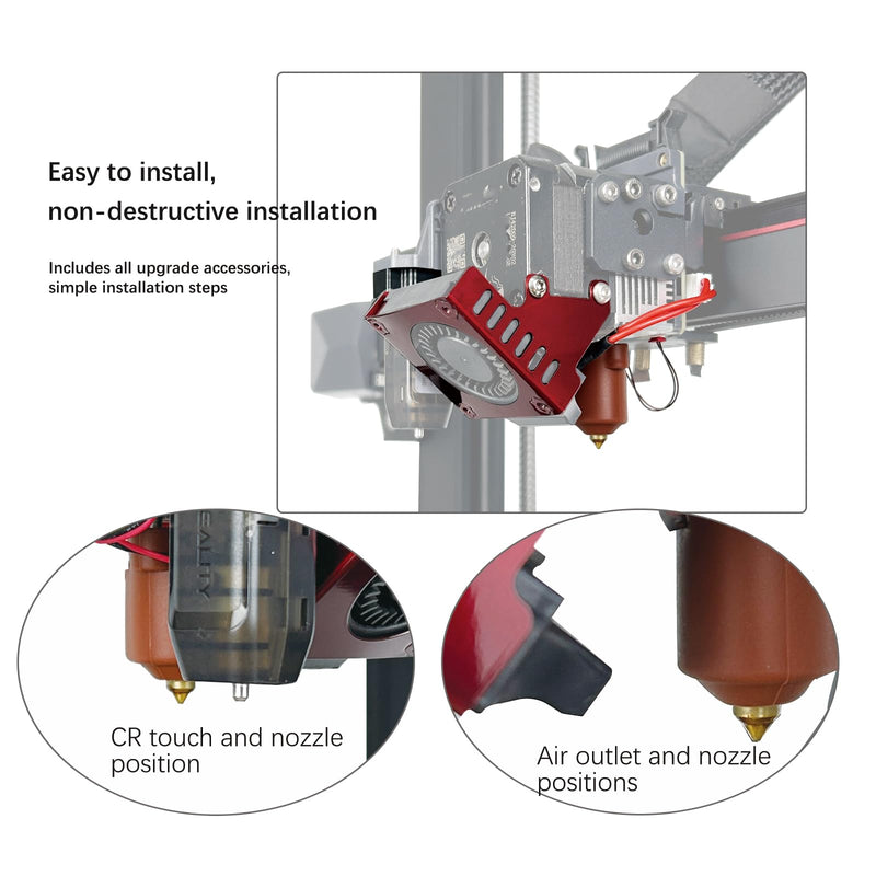Sprite Extruder Upgrade Hotend 300°C High Temperature and 600mm/s High-Speed Printing 60W Ceramic Heater Block Kit for Ender3 S1/S1 Pro,CR-10 Smart pro 3D Printer from ChowThink