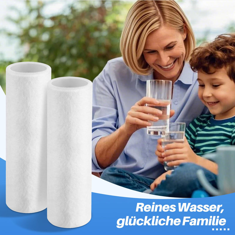 Enhon Pack of 12 Replacement Filters 80 µm, Compatible with Grünbeck Water Filter FS 1, High-Quality Wool Fibre, Compatible with Grünbeck Geno Fine Filter FS 1, House Water Filter Replacement Candle