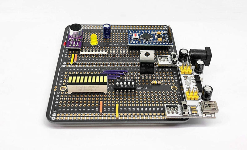 [Australia - AusPower] - ElectroCookie Large PCB Prototype Board Kit Solderable Breadboards for Electronics Projects Compatible for DIY Arduino Soldering Projects, Gold-Plated (6 Multi-Pack, Black) 