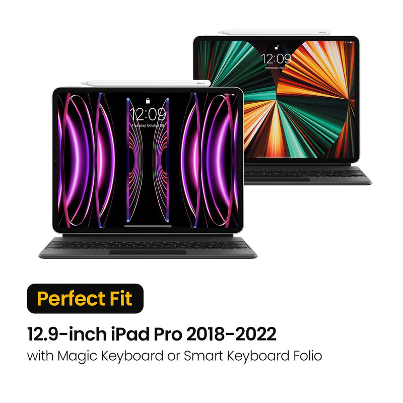 [Australia - AusPower] - tomtoc Tablet Shoulder Bag for 12.9-inch New iPad Pro M2&M1 2022-2018 with Magic Keyboard and Smart Keyboard Folio, Surface Pro 8/X/7+/7/6/5, Spill-Water Resistant Cordura Fabric Tablet Sleeve 12.9 inch for iPad Pro Black 