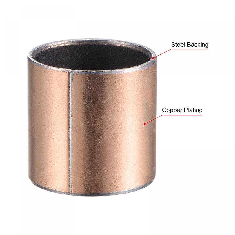 [Australia - AusPower] - uxcell Sleeve Bearing 25mm Bore 28mm OD 35mm Length Plain Bearings Wrapped Oilless Bushings 2pcs 25x28x35mm 