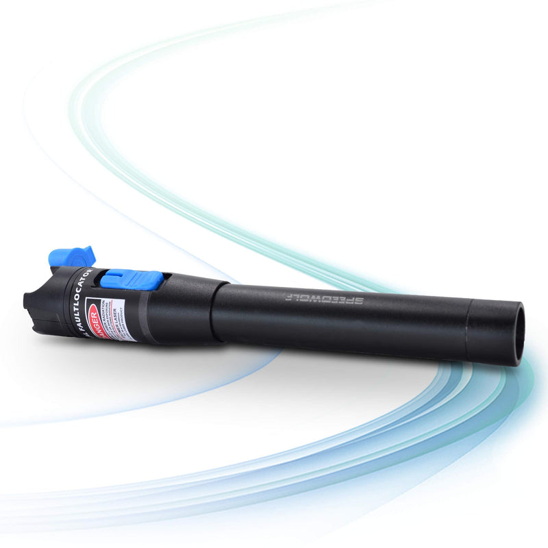 [Australia - AusPower] - speedwolf 650nm 30KM(18.6mi) Pen-Type Red Light Visual Fault Locator (VFL) / Red Light Source Fiber Optic Cable Test Tool for SC,FC,ST Adapter 
