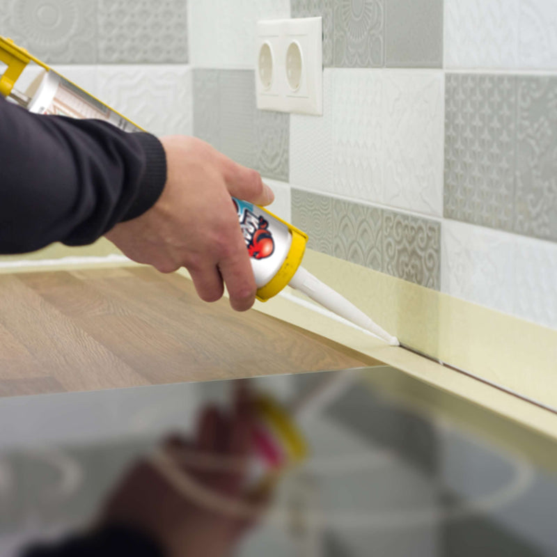 [Australia - AusPower] - Kraken Bond RTV Gray Silicone Caulk - (1x10.1 fl.oz.) 100% Grey Caulking Kitchen and Bath, Waterproof Bathtub Caulk, Crack-Resistant Shower Caulk, 1 Pack 