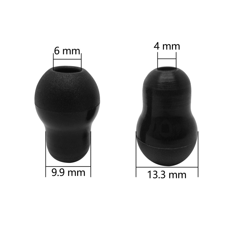 [Australia - AusPower] - LUFOX 2 Pair Black Color Silicone Ear Tips Earbud Replacement for Littmann Stethoscope ¡­ 2pair 