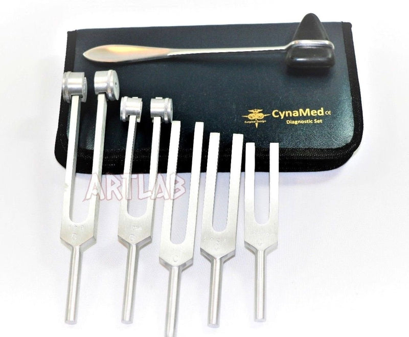 [Australia - AusPower] - Tuning Fork Set of 5 Taylor Hammer Diagnostic instruments CYNAMED 