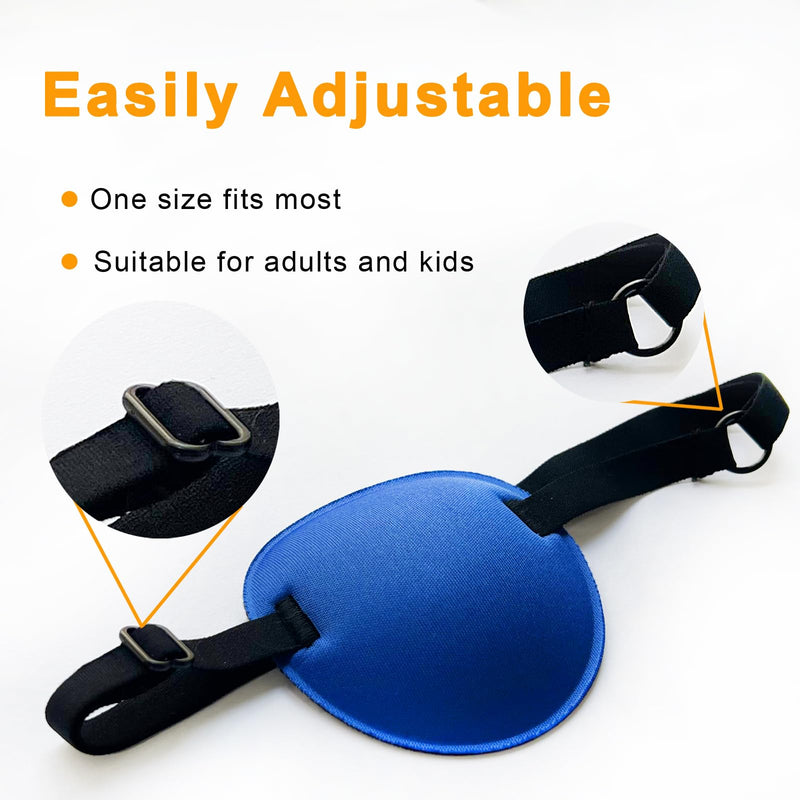 [Australia - AusPower] - 6PCS Eye Patch, Super Soft Eye Patches, Adjustable Medical Eye Patch for Adults and Kids, Amblyopia Lazy Eye Patches for Left or Right Eyes, 6 Colors 1 Count (Pack of 6) 