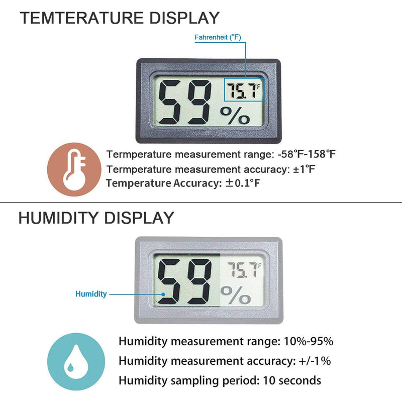 [Australia - AusPower] - Goabroa Mini Hygrometer Thermometer Digital Indoor Humidity Gauge Monitor with Temperature Meter Sensor Fahrenheit (℉) 