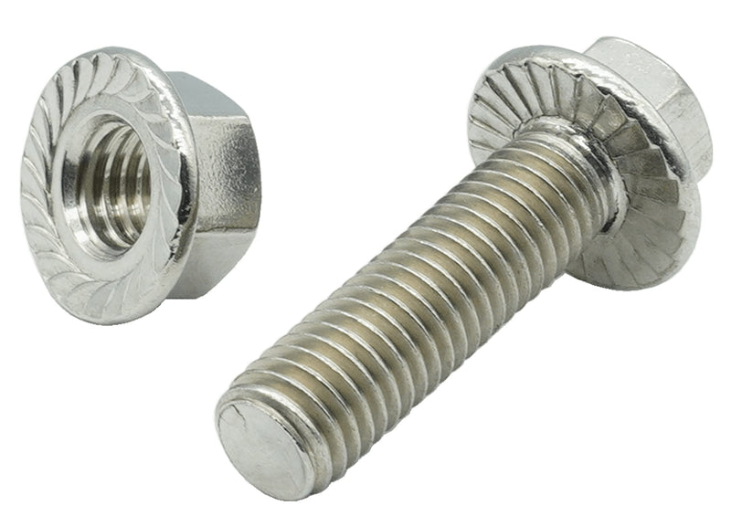 [Australia - AusPower] - Stainless Steel Flange Screws, Flange Bolts, Exhaust Manifold Hardware Kit (Bolts&Nuts) M10X1.5-35mm (6-Pack) 