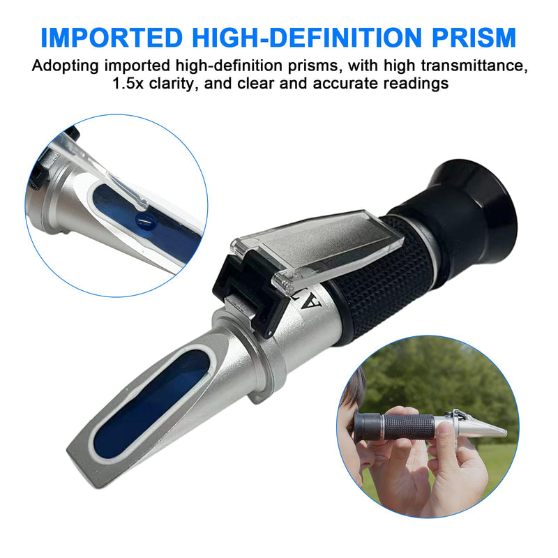 [Australia - AusPower] - 3-in-1 Digital Alcohol Refractometer Kit for Home Brewers | Measures Brix (0-40%), Alcohol (0-25%), Baume (0-20%) | ATC for Beer, Wine, Mead & Grape Must Sugar Content 