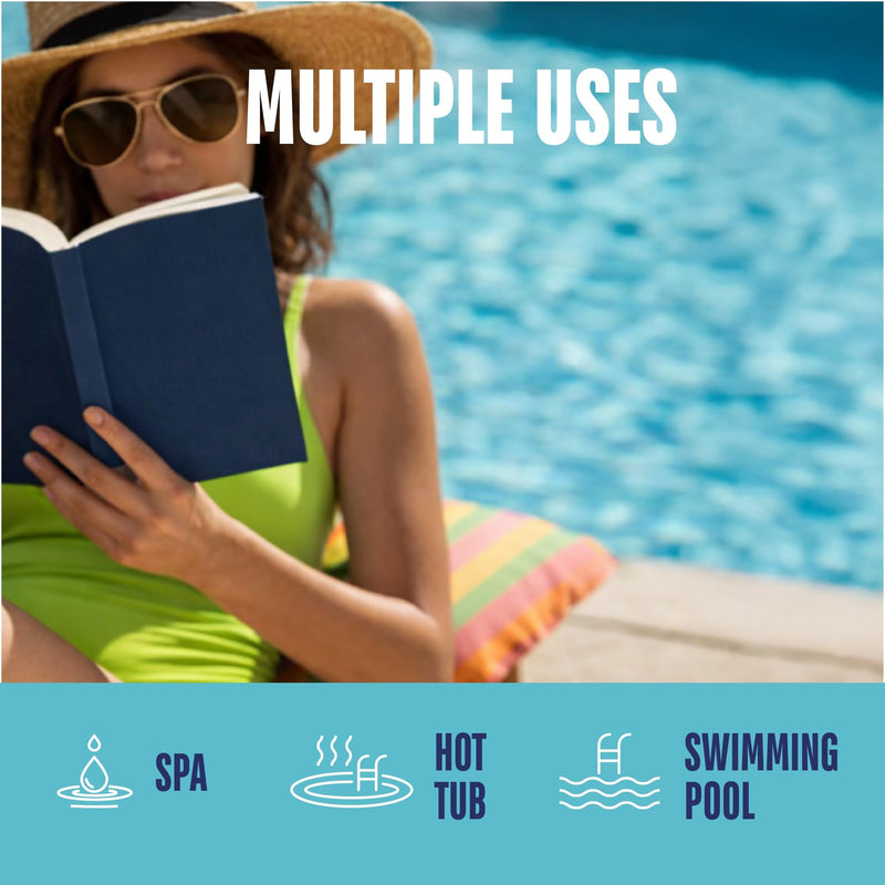 JNW 7-in-1 Pool Test Strips, 150 Quick & Accurate Test Strips for Pool Water, Spa Test Strips for Hot Tub, Chlorine Test Strips, Bromine, pH, Alkalinity, Hardness & More - Swimming Pool Test Kit 150 STRIPS - 7 IN 1 POOL TEST STRIPS