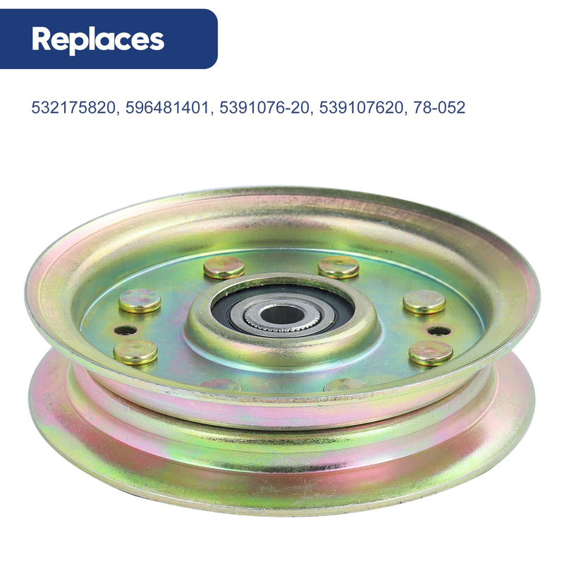 [Australia - AusPower] - 175820 Idler Pulley Replaces Craftsman Idler Pulley 175820 Pulley Craftsman Pulley Idler Flat 175820, Husqvarna 596481401 Pulley Idler, Husqvarna 532175820 Pulley, Husqvarna 539107620 1 Pack 175820 Pulley 