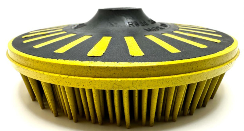 [Australia - AusPower] - 4-1/2” x 5/8”-11 80 Grit Yellow Bristle Disc | Ceramic-Aluminum Oxide Abrasive Bristle Disc with 5/8”-11 Fast Change Hub | Remove Coatings Paint Rust Contaminants Weld Burn | Pack of 1 80 Grit (Yellow) 