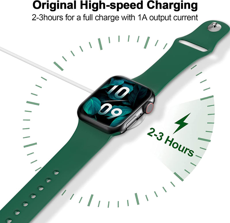 [Australia - AusPower] - 𝟐𝟎𝟐𝟒 𝐔𝐩𝐠𝐫𝐚𝐝𝐞𝐝 Magnetic Charging Cable for Apple Watch Charger,[USB C Port] Wireless Charger Coaxial Cables Compatible with iWatch Series Ultra2/Ultra/8/7/6/SE/SE2/5/4/3/2[3.3FT/1M],White White 1.0M 
