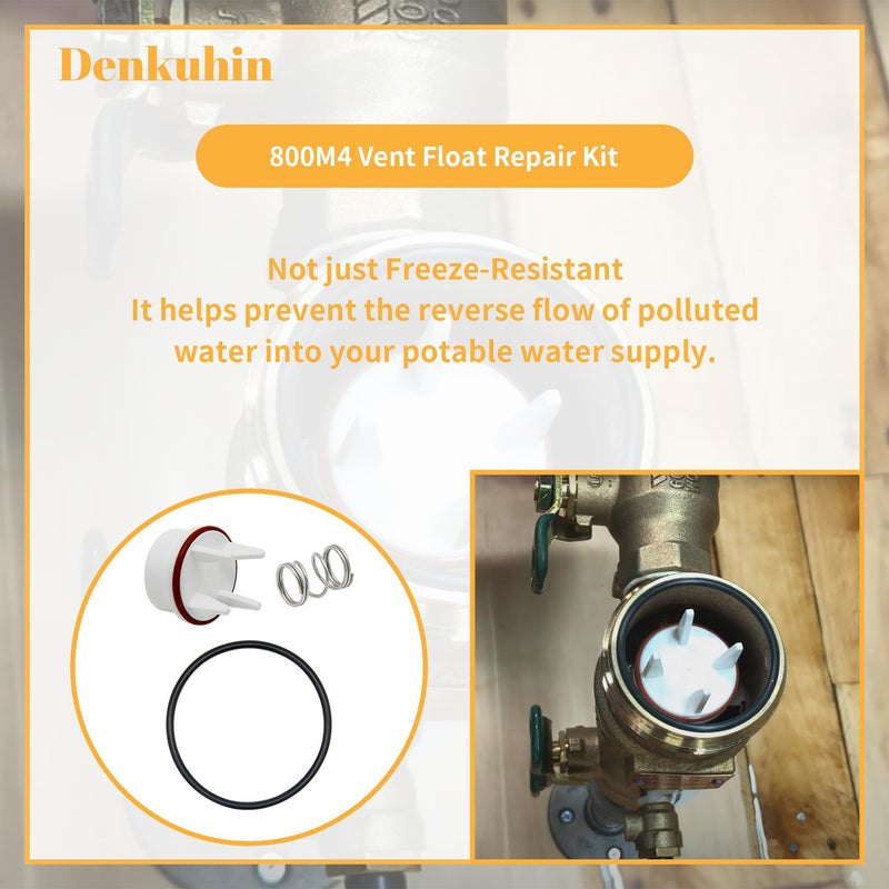 800M4 Vent Float Repair Kit Compatible with Watts 1 inch 800QT Backflow Valve, Fit for 1" Pressure Vacuum Breaker, Repalce 0887715 887715 RK 800M4-FR-V1 (2/Pack)
