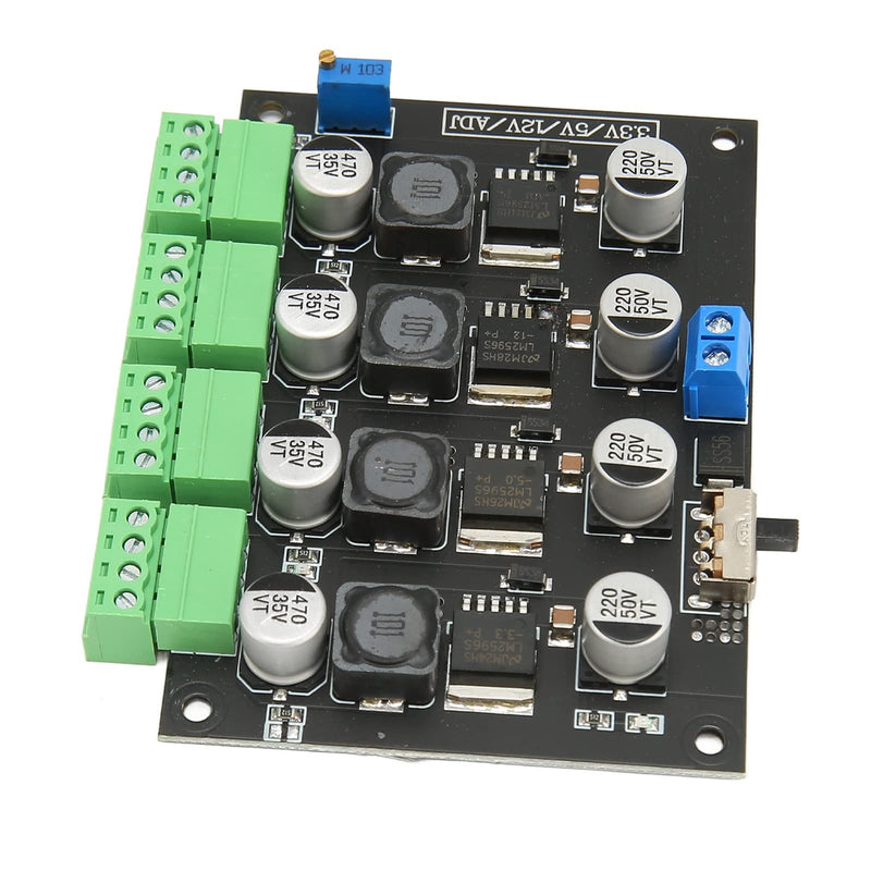 [Australia - AusPower] - Multi Channel Power Supply Module 3.3V 5V 12V ADJ Voltage Output Power Module 4 LM 2596 Instrument PCB Board 