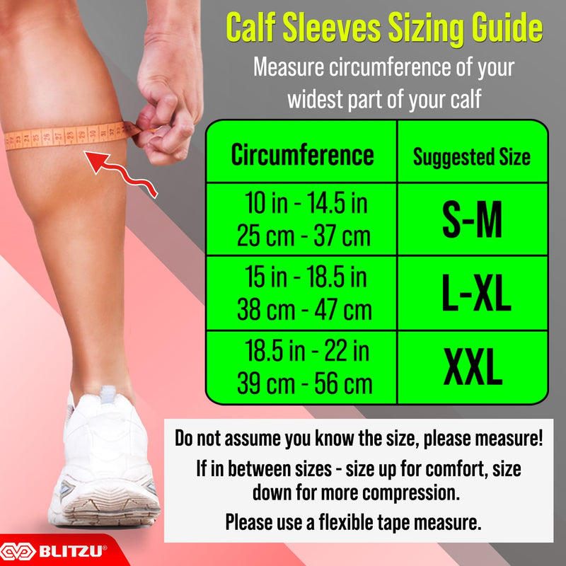 BLITZU Calf Compression Sleeve for Men & Women Footless Compression Socks Support Runners Leg Sleeve Shin Splints Pain Relief Pink Small/Medium