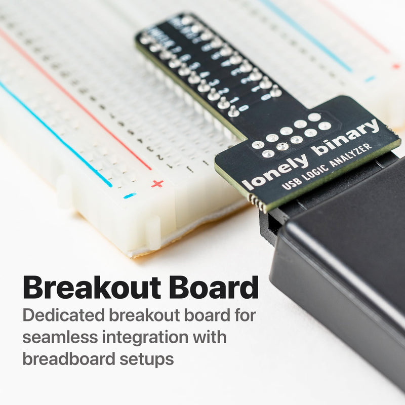 [Australia - AusPower] - Logic Analyzer 8 Channels 24MHz USB Kit with Base Module, Breadboard Breakout Board, USB-A & Type-C Cables, Test Clips, Alligator Clips Compatible with Arduino ESP32 STEM DIY Projects 