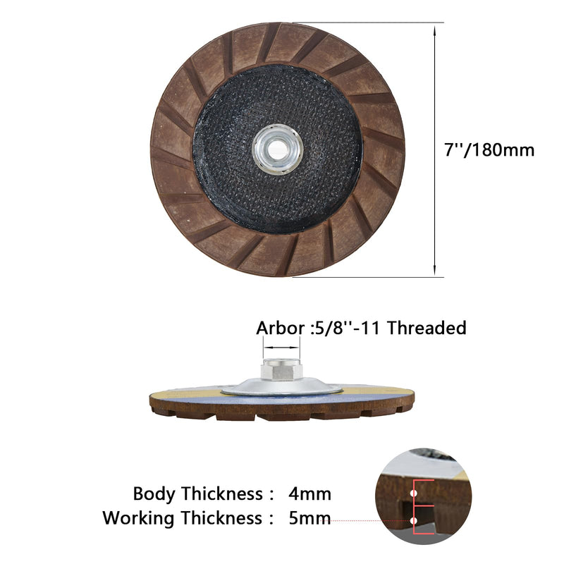 [Australia - AusPower] - 7 inch Transitional Concrete Grinding Wheel,5/8"-11 Arbor Ceramic Bond Cup Wheels for Concrete Smoothing Polishing,100 Grit 7 Inch 100 Grit 
