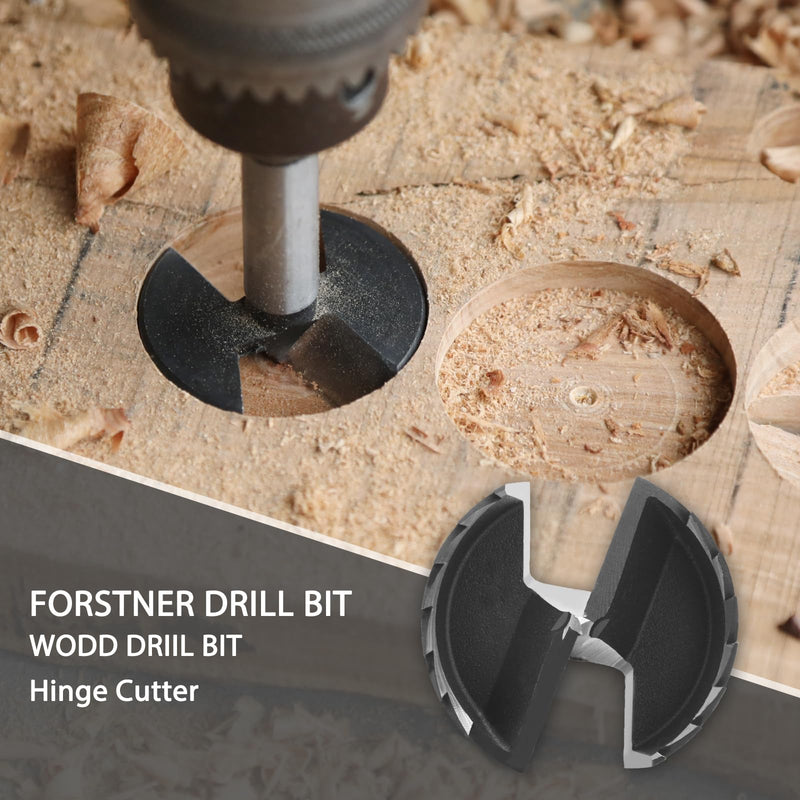 [Australia - AusPower] - 2-1/2 Inch Forstner Drill Bit for Woodworking, 2-1/2" Forstner Bit Wood Drill Bits for Holes, Hinge Cutter for Hard Wood, Plastic, Plywood HEX Shank 2-1/2" 