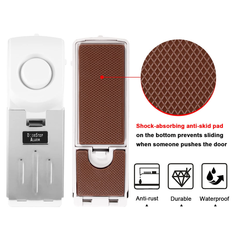 [Australia - AusPower] - KERUI Upgraded Door Stop Alarm with Portable Door Lock 120 dB Travel Door Stopper Door Wedge Alarm with 3 Levels Sensitivity for Hotel, Home, Apartment 2 Doorstops and 1 Door Lock 