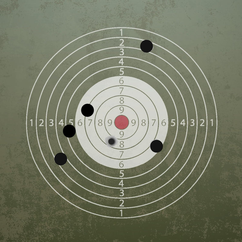 ChromaLabel 1 Inch Permanent Round Target Pasters for Shooting and Marksmanship, 1000 Labels per Dispenser Box Black 1" Diameter (Pack of 2)
