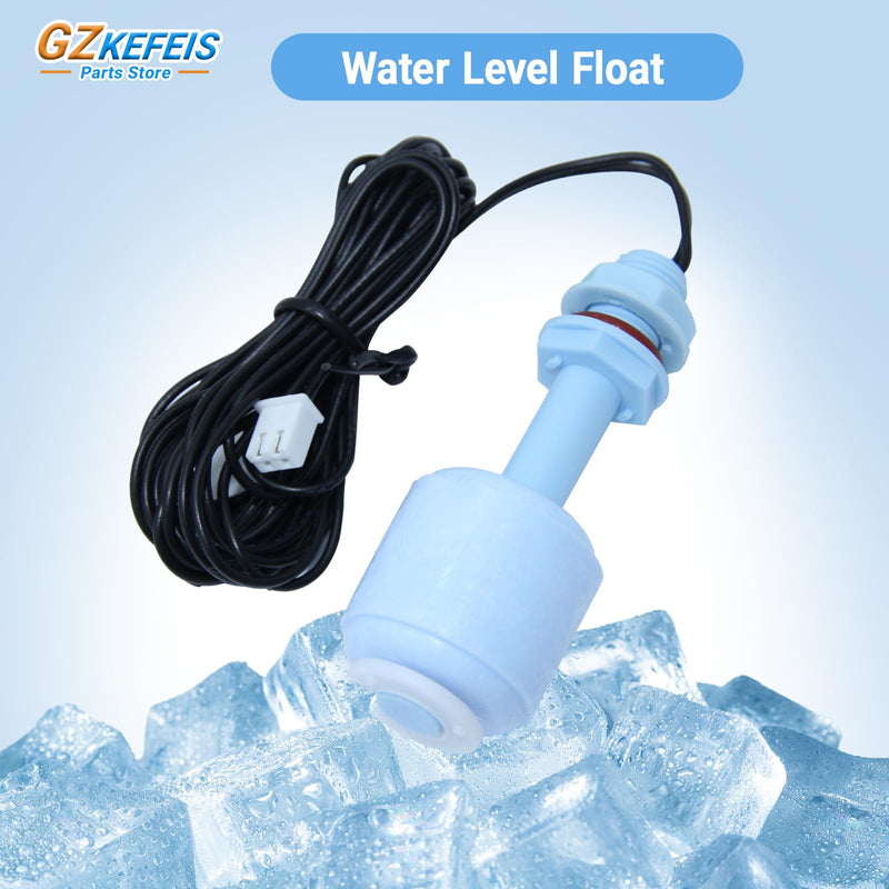 [Australia - AusPower] - Water Level Float Switch for Commercial Ice Machines Universal Two-Line Sensor Replacement Designed for Ice Makers Food-Grade PP Material 12 Volts 