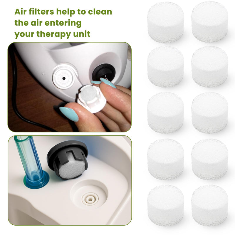 100 Pcs Nebulizer Filter Replacement, Universal White Sponge Air Filters for Compressors (0.59 x 0.35 Inches)