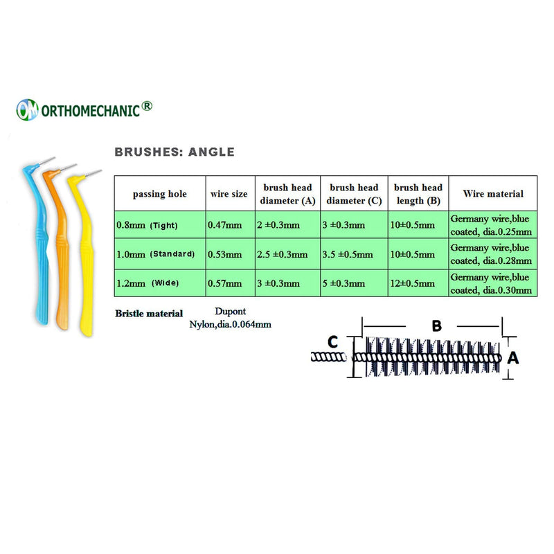 [Australia - AusPower] - Interdental Brush Angle Cleaners - Jumbo Pack (50 Brushes) (Standard) - Remove Plaque - Toothpick … … … 1 Count (Pack of 50) Standard - Blue 